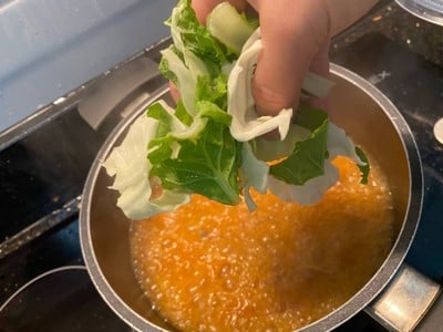 วิธีทำ แกงส้มผักรวมปลากระป๋องใส่กุ้ง