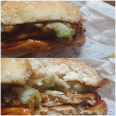 เบอร์เกอร์หมู Hotto Bbq