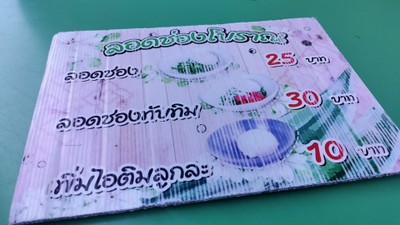 ป้ายราคาหรือสมุดเมนู