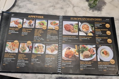 ป้ายราคาหรือสมุดเมนู