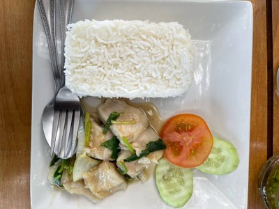 ข้าวปลาผัดคื่นฉ่าย