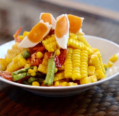 ตำ ข้าวโพดไข่เค็ม