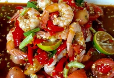 ตำ กุ้งสุก