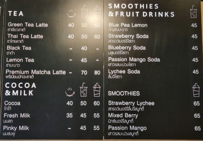 ป้ายราคาหรือสมุดเมนู