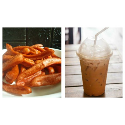 [ซื้อคู่ถูกกว่า] ใส้กรอกเฟร้นซ์ฟรายด์ + เครื่องดื่มเย็น 1 แก้ว