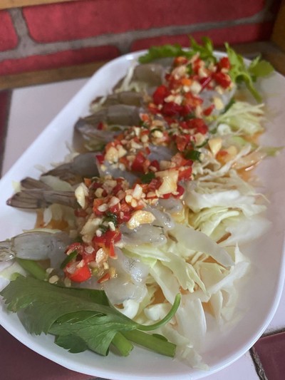 กุ้งแช่น้ำปลา