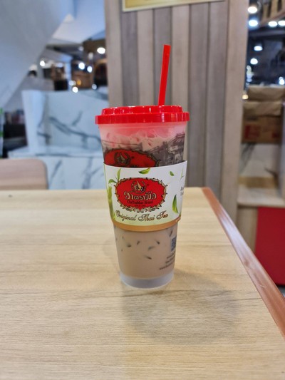 Hojicha milk tea ชานมโฮจิฉะ