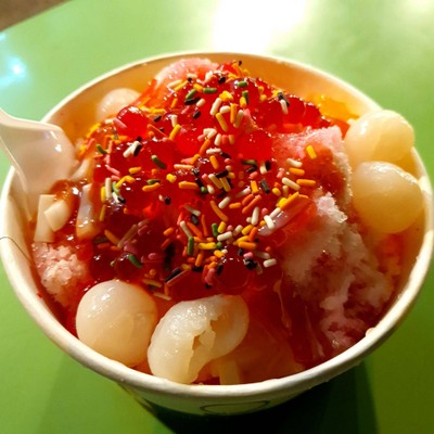 ปังเย็นน้ำแดงเยลลี่ลำไย