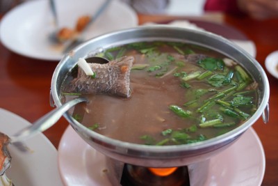 ปลากระบอกต้มส้ม