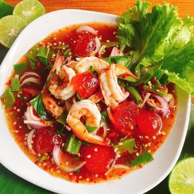 ยำกุ้งสุก