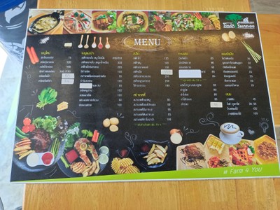 ป้ายราคาหรือสมุดเมนู