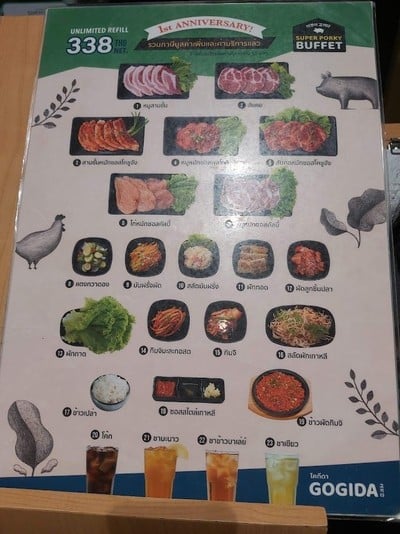 ป้ายราคาหรือสมุดเมนู