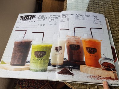 ป้ายราคาหรือสมุดเมนู