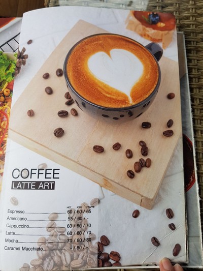 ป้ายราคาหรือสมุดเมนู