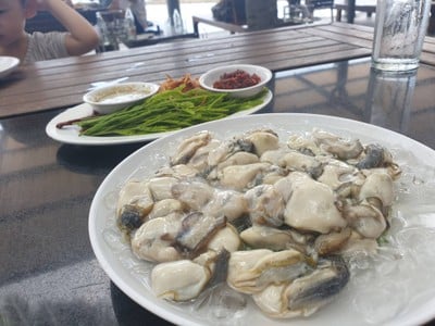 หอยนางรมสดตัวเล็ก