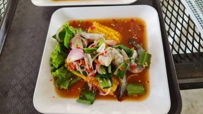 ยำข้าวโพด+กุ้ง