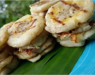 วิธีทำ กล้วยปิ้งซอสกะทินมสดมะพร้าวอ่อน