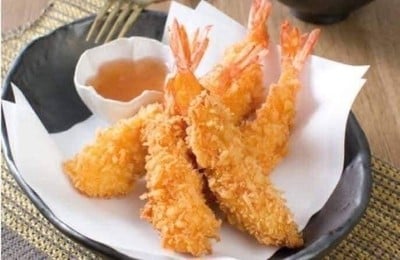 กุ้งชุปเกร็ดขนมปัง
