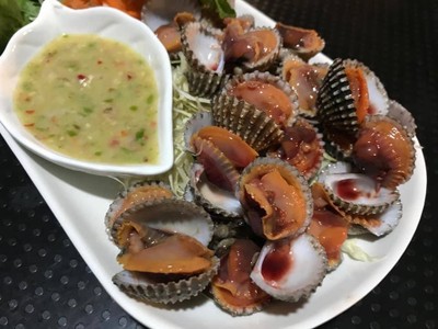 หอยแครงลวก