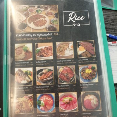 ป้ายราคาหรือสมุดเมนู