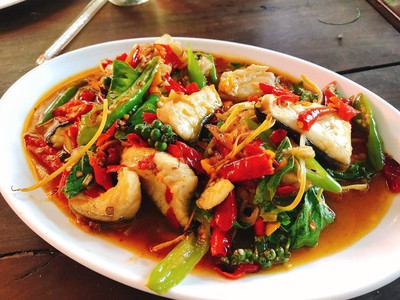ปลาคังผัดฉ่า