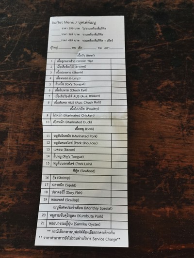 ป้ายราคาหรือสมุดเมนู