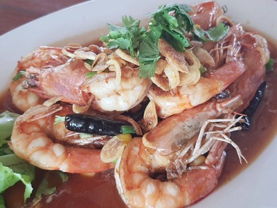 กุ้งผัดซอสมะขาม