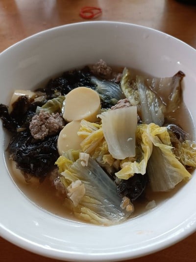 ต้มจืดผักกาดขาวเต้าหู้หมูสับ