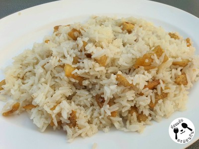ข้าวผัดมันกากหมู