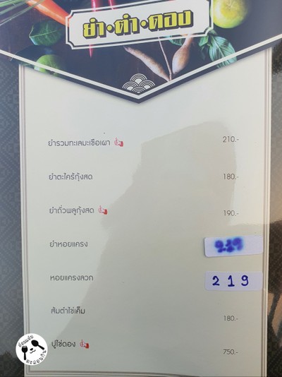 ป้ายราคาหรือสมุดเมนู