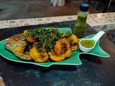 ปลานิลทอดสมุนไพร