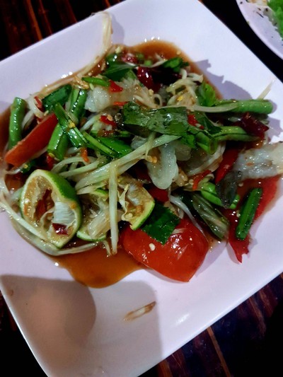 ตำกุ้งสด