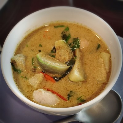 แกงเขียวหวานลูกชิ้นปลากราย(เล็ก)