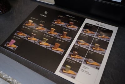 ป้ายราคาหรือสมุดเมนู