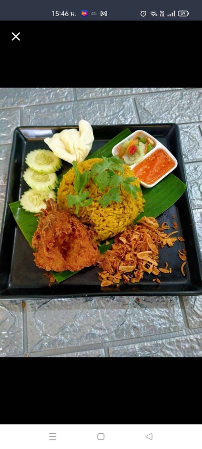 ข้าวหมกไก่ทอดหน้าอกเล็ก