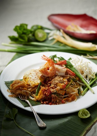 ผัดไทยกุ้งสด