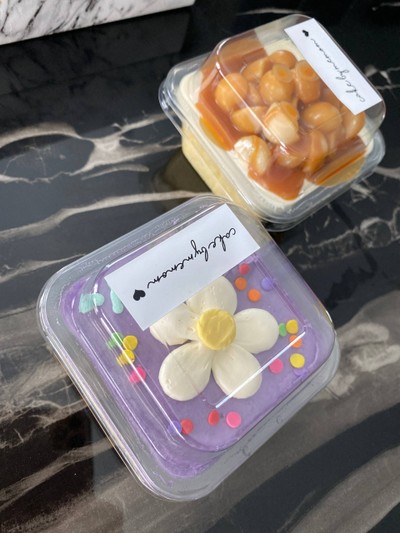 เค้กวนิลาดอกไม้