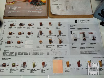 ป้ายราคาหรือสมุดเมนู