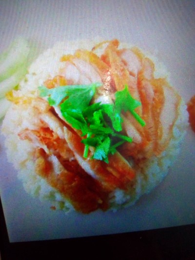 ข้าวมันไก่ทอด+ย่าง