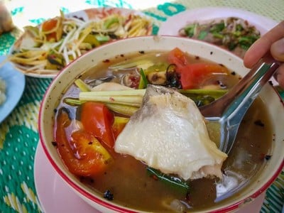 ต้มยำปลาคัง ของอร่อยจังหวัดกาญ