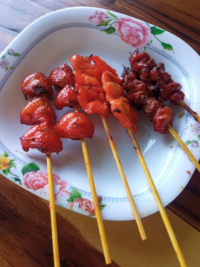 ตูดไก่ย่าง ไก่ย่าง ตับย่างเครื่องในย่าง