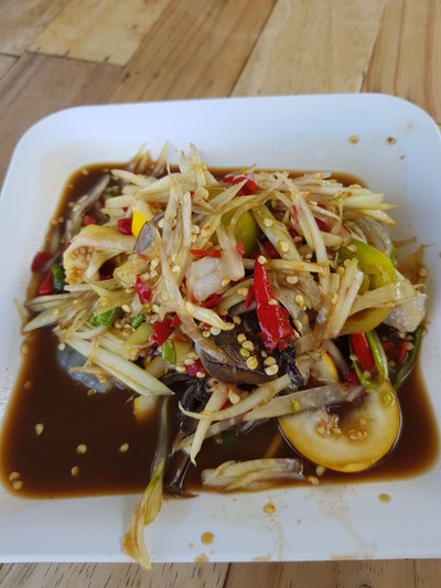 ตำกุ้งสด