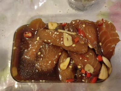 Salmon ดองซีอิ๊วเกาหลี