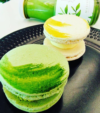 Buttercream Matcha Macaron