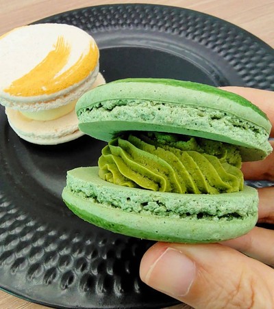 Buttercream Matcha Macaron