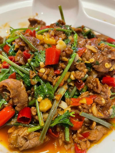 เนื้อผัดพริกดอง