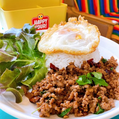 ข้าวกะเพราเนื้อพริกแห้ง