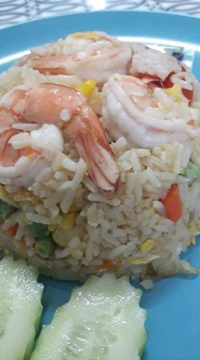 ข้าวผัดกุ้ง , ปลาหมึก