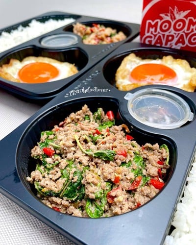 เนื้อโคขุนสับผัดกะเพราในสไตล์ Healhty ด้วยการผัดแบบ Light ไม่ใส่น้ำมัน