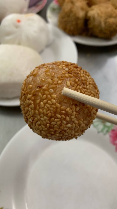 ข้าวเหนียวงาไส้ครีม